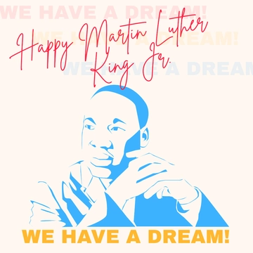 Free Martin Luther King Day Instagram Post Template to Edit Online