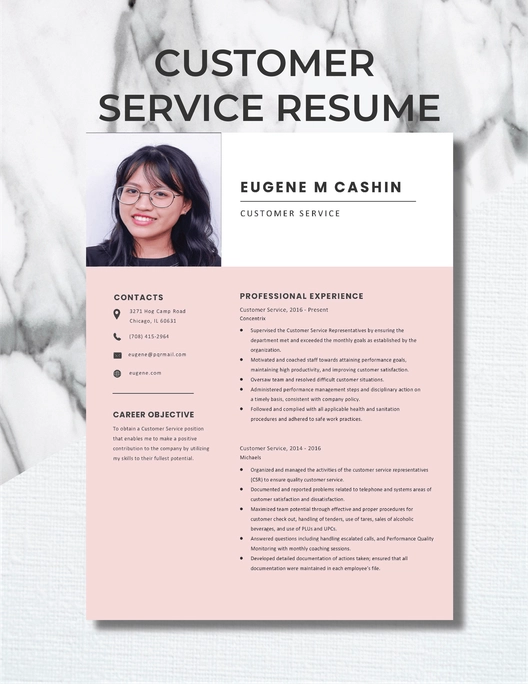 Customer Service Resume Template