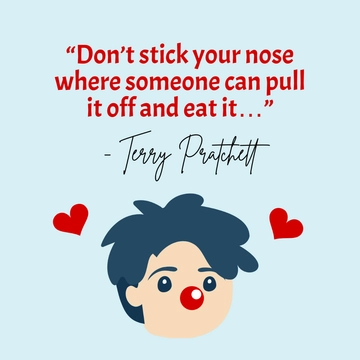 Free Red Nose Day Quote Vector Template to Edit Online