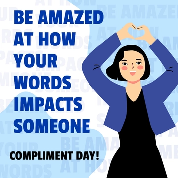 Free National Compliment Day FB Post Template to Edit Online