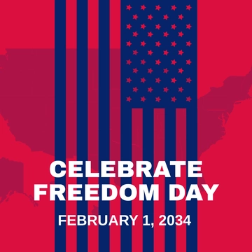 Free National Freedom Day FB Post Template to Edit Online