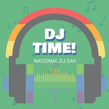 Free National DJ Day Instagram Post Template to Edit Online