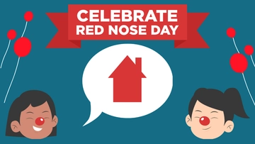 Free Red Nose Day Wallpaper Background Template to Edit Online