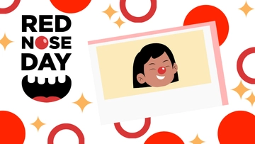 Free Red Nose Day Photo Background Template to Edit Online