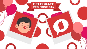 Free Red Nose Day Image Background Template to Edit Online
