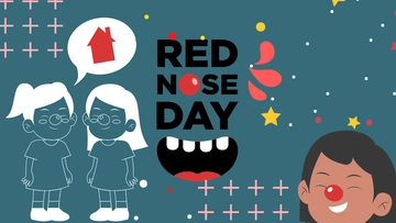 Free Red Nose Day Design Background Template to Edit Online