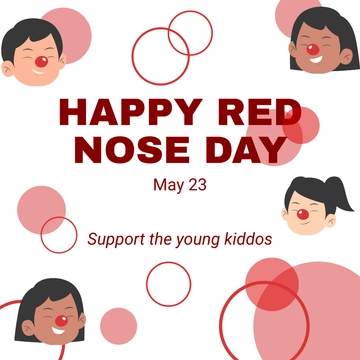 Free Red Nose Day Instagram Post Template to Edit Online