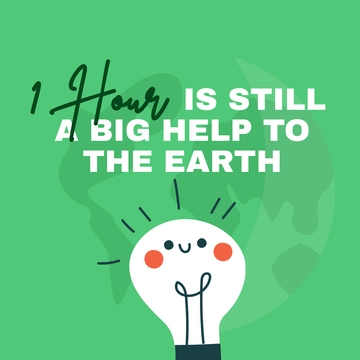 Free Earth Hour FB Post Template to Edit Online