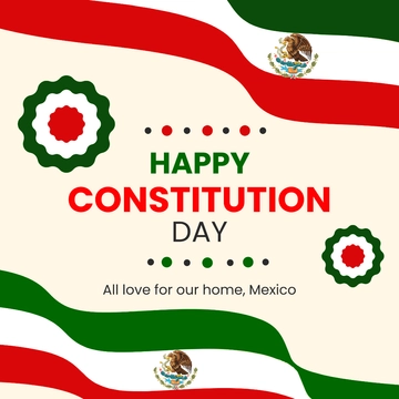 Free Mexico Constitution Day FB Post Template to Edit Online