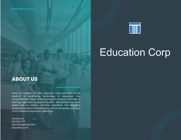 Free Virtual Learning Brochure Template to Edit Online
