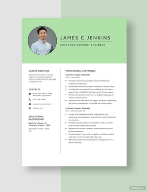Customer Support Engineer Resume