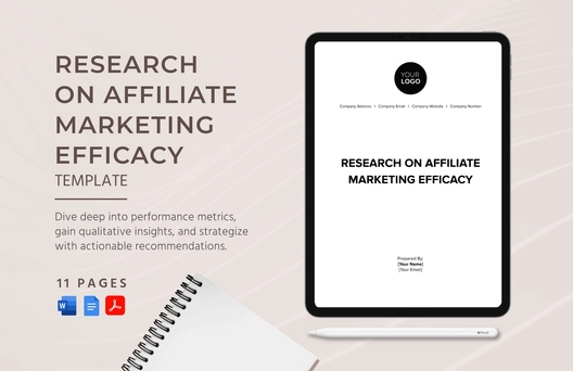 Research on Affiliate Marketing Efficacy Template