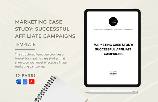 Marketing Case Study: Successful Affiliate Campaigns Template