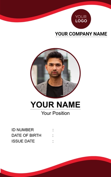 Marketing Professional ID Card Template