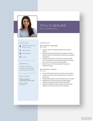Data Coordinator Resume