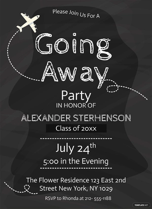 Printable Going Away Party Invitation Template