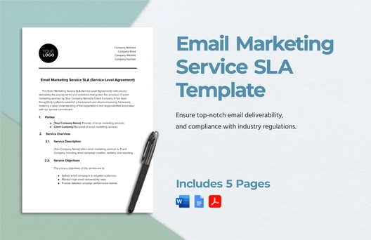 Email Marketing Service SLA (Service Level Agreement) Template