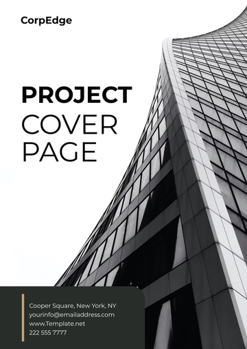Free Project Cover Page Template to Edit Online