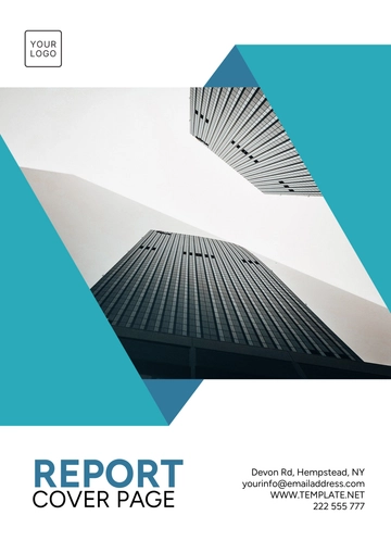 Free Report Cover Page Template to Edit Online