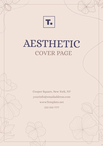 Free Aesthetic Cover Page Template to Edit Online