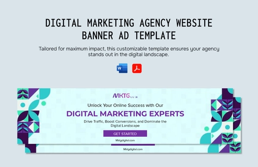 Digital Marketing Agency Website Banner Ad Template