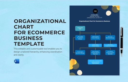 Organizational Chart for Ecommerce Business Template