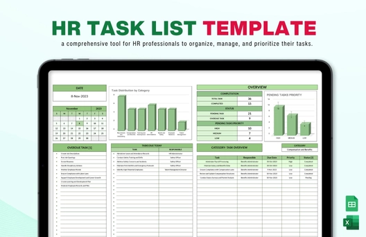HR Task List Template