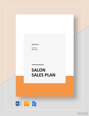 Spa/Salon Sales Plan Template Spa/Salon Sales Plan Template
