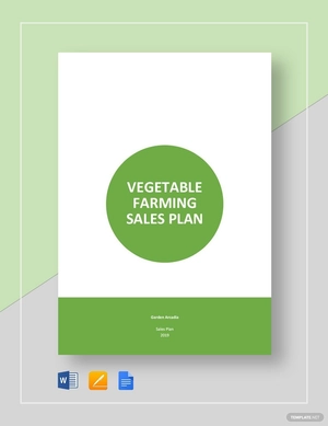 Vegetable Farming Sales Plan Template