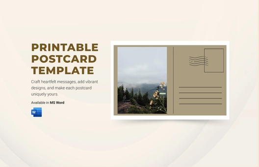 Printable Postcard Template