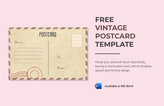 Vintage Postcard Template