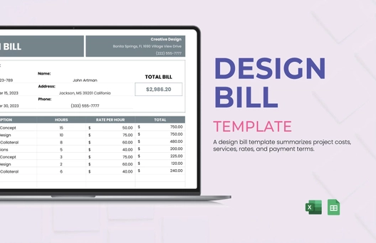 Design Bill Template