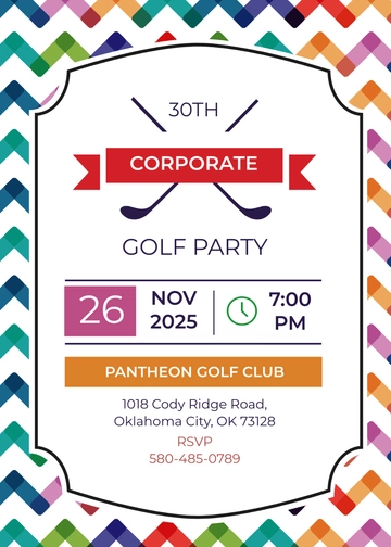 Free Corporate Golf Invitation Template to Edit Online