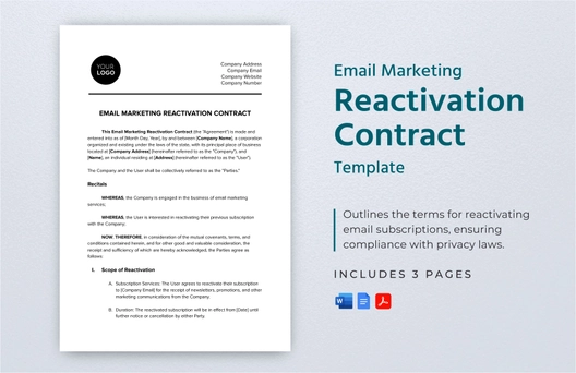 Email Marketing Reactivation Contract Template