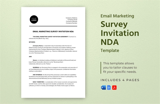Email Marketing Survey Invitation NDA Template Email Marketing Survey Invitation NDA Template