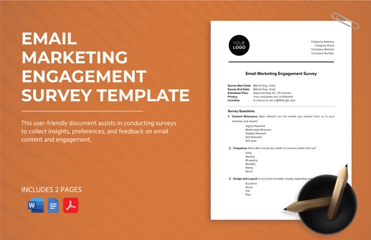 Email Marketing Engagement Survey Template