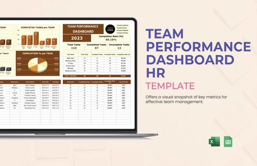 Team Performance Dashboard HR Template