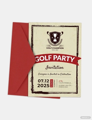 Editable Golf Party Invitation Template
