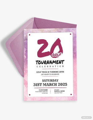Golf Tournament Celebration Invitation Template