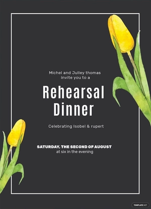 Rehearsal Party Invitation Template