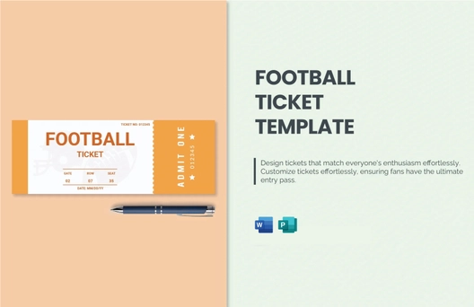 Football Ticket Template