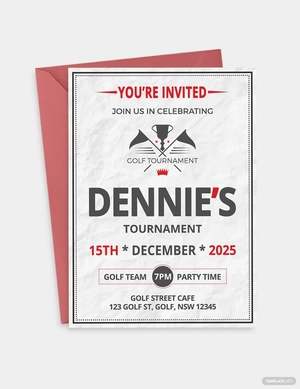 Golf Tournament Invitation Template