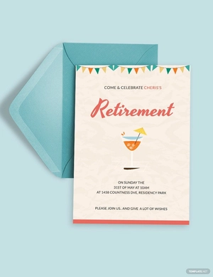 Elegant Retirement Party Invitation Template