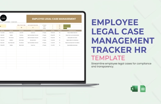 Employee Legal Case Management Tracker HR Template