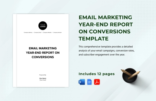 Email Marketing Year-end Report on Conversions Template