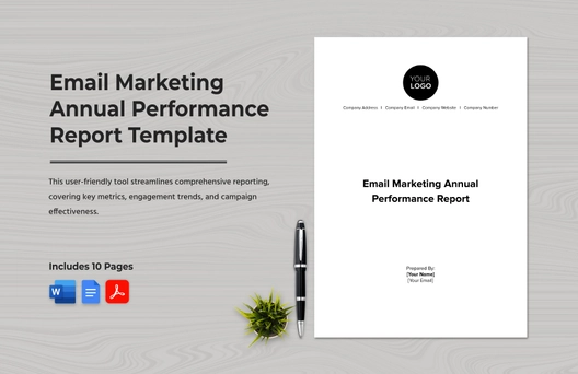 Email Marketing Annual Performance Report Template