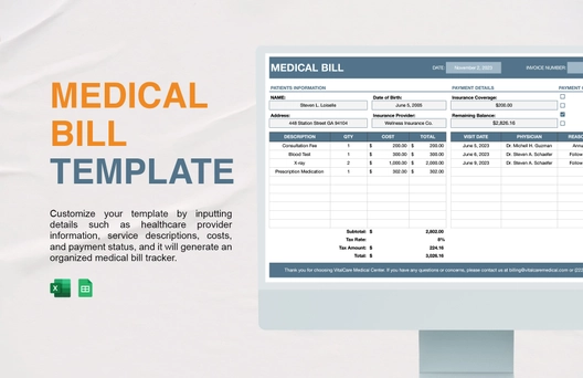 Medical Bill Template