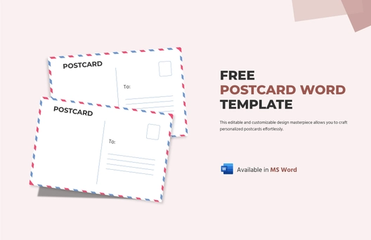 Postcard Word Template