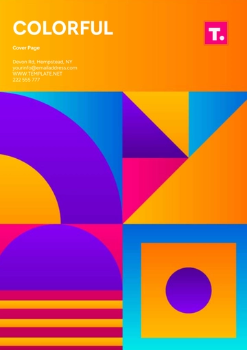 Free Colorful Cover Page Template to Edit Online