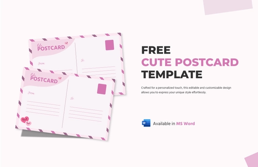 Cute Postcard Template